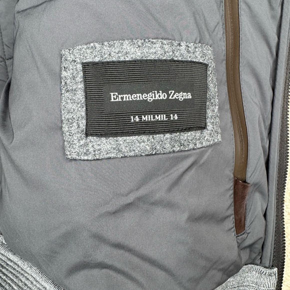 Ermenegildo Zegna Quilted Wool Cashmere Silk Bomber Jacket 56 EU / US 46 XL XXL - Picture 12 of 15